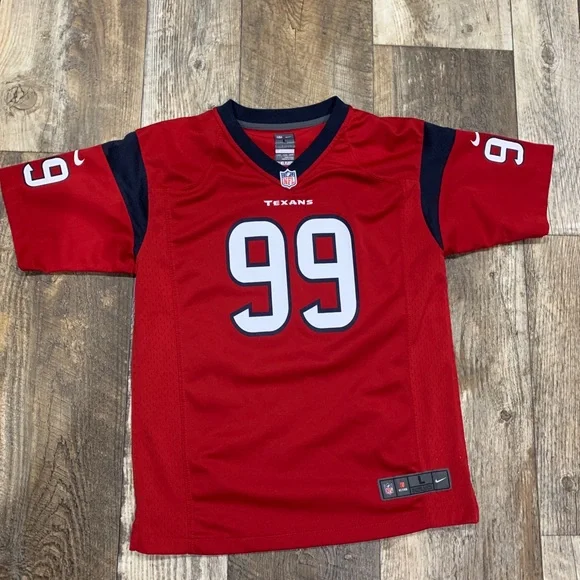 Nike Shirts Tops Jj Watt 99 Houston Texans Nfl Nike On Field Jersey Youth Large Red Poshmark